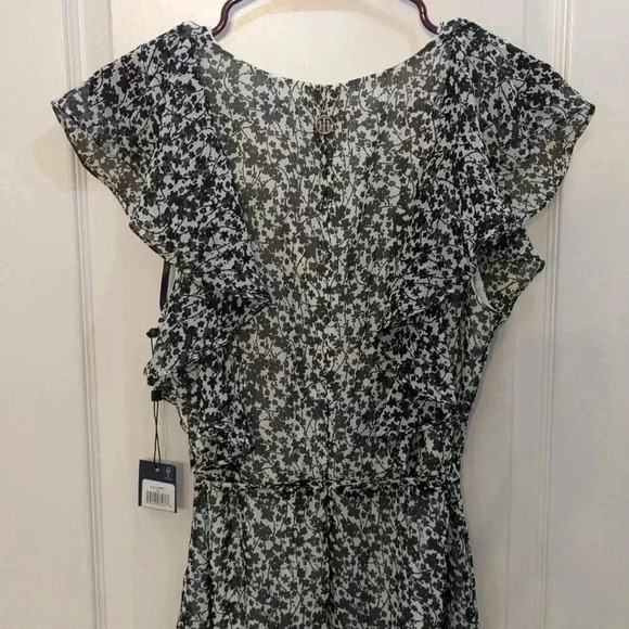 Tommy Hilfiger Floral-Print Flutter-Sleeve Ruffled Dress - Picture 5 of 7